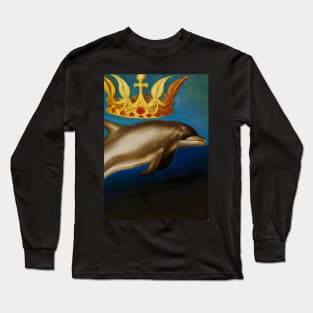 Dolphin with a Crown Long Sleeve T-Shirt